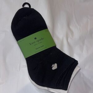 kate spade New York Black/White/Gray Quarter Socks (6 pairs)